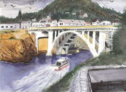 Painting Depoe Bay Harbor Entrance