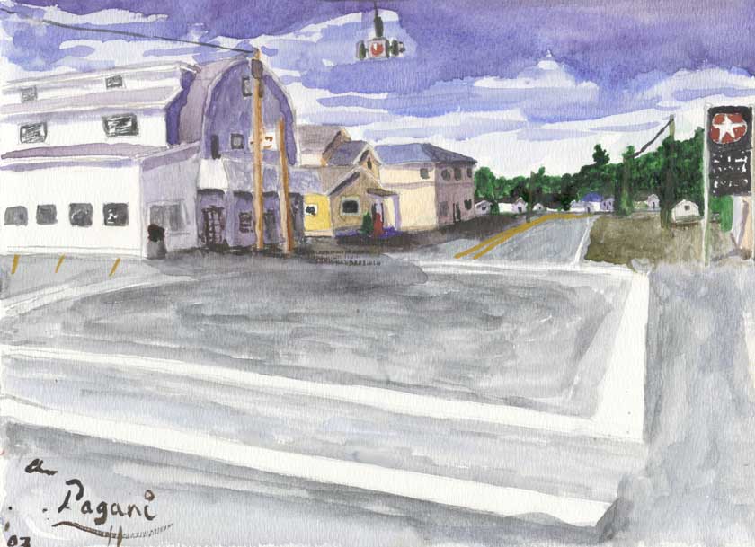 Pacific City, Oregon native watercolor sketch