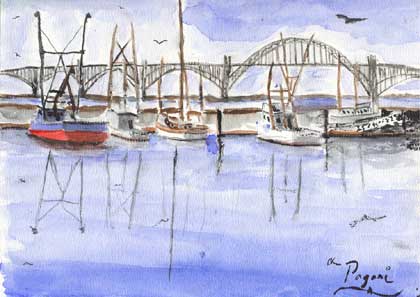 Oregon Series: Yaquina Bay Harbor and Bridge